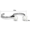 WildKlass Stainless Steel Ring High Polished (no Plating) Women Synthetic White-WildKlass Jewelry
