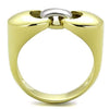 WildKlass Stainless Steel Ring Two-Tone IP Gold Women-WildKlass Jewelry