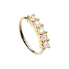 Rose Gold Illuminating Seamless Prong Set 5 Gem Bendable WildKlass Nose Hoop-WildKlass Jewelry