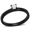 WildKlass Stainless Steel Ring IP Black Women AAA Grade CZ Clear-WildKlass Jewelry