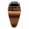 WildKlass Stainless Steel Ring IP Coffee Light Men Synthetic Jet-WildKlass Jewelry