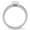 WildKlass Stainless Steel Ring High Polished Women AAA Grade CZ Clear-WildKlass Jewelry