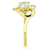 WildKlass Stainless Steel Ring IP Gold Women AAA Grade CZ Clear-WildKlass Jewelry