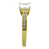 WildKlass Stainless Steel Ring IP Gold Women AAA Grade CZ Clear-WildKlass Jewelry
