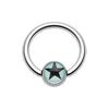 Vivid Star Logo Ball WildKlass Captive Bead Ring-WildKlass Jewelry