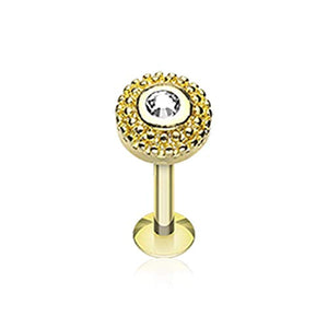 Golden Eris Sparkle WildKlass Steel Labret-WildKlass Jewelry