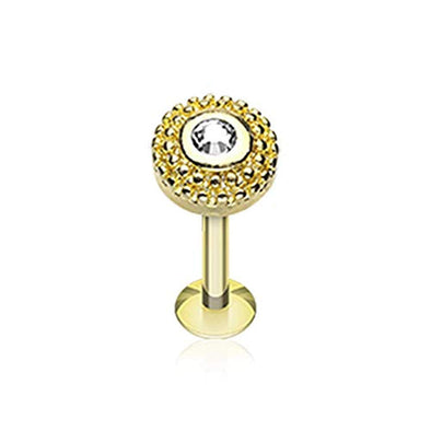 Golden Eris Sparkle WildKlass Steel Labret-WildKlass Jewelry