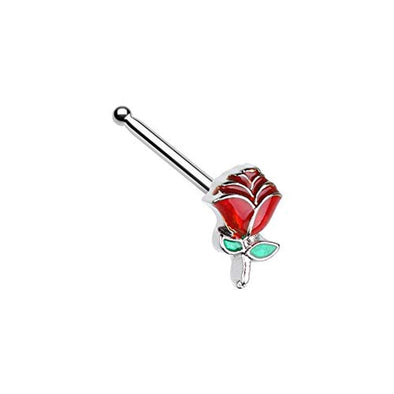 Enchanted Rose WildKlass Nose Stud Ring-WildKlass Jewelry
