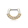 Golden Sabre Arc WildKlass Septum Clicker-WildKlass Jewelry