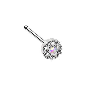 Illuminating Lotus Ornate WildKlass Nose Stud Ring-WildKlass Jewelry
