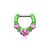 Colorline Rose Garden Icon WildKlass Septum Clicker-WildKlass Jewelry