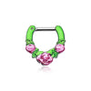 Colorline Rose Garden Icon WildKlass Septum Clicker-WildKlass Jewelry