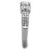 WildKlass Stainless Steel Ring High Polished (no Plating) Women AAA Grade CZ Clear-WildKlass Jewelry