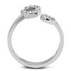 WildKlass Stainless Steel Ring High Polished Women Top Grade Crystal Clear-WildKlass Jewelry