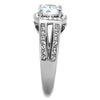 WildKlass Stainless Steel Ring High Polished (no Plating) Women AAA Grade CZ Clear-WildKlass Jewelry