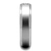 WildKlass Stainless Steel Ring High Polished Men AAA Grade CZ Clear-WildKlass Jewelry