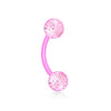 Ultra Glitter Acrylic Balls WildKlass Flexible Eyebrow Curve-WildKlass Jewelry