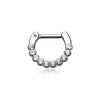 Glistening Multi-Gem WildKlass Septum Clicker-WildKlass Jewelry