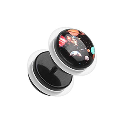 Galaxy Universe Acrylic WildKlass Fake Plug with O-Rings-WildKlass Jewelry