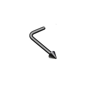Colored Basic Steel Spike WildKlass L-Shape Nose Ring-WildKlass Jewelry