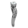 WildKlass Stainless Steel Ring High Polished (no Plating) Women AAA Grade CZ Clear-WildKlass Jewelry