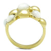 WildKlass Stainless Steel Ring IP Gold Women Semi-Precious Aurora Borealis (Rainbow Effect)-WildKlass Jewelry