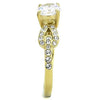 WildKlass Stainless Steel Ring IP Gold Women AAA Grade CZ Clear-WildKlass Jewelry