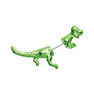 Dinosaur Dash WildKlass Fake Taper Earring-WildKlass Jewelry