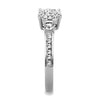 WildKlass Stainless Steel Ring High Polished Women Top Grade Crystal Clear-WildKlass Jewelry