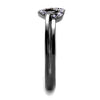 WildKlass Stainless Steel Ring IP Light Black (IP Gun) Women Top Grade Crystal Light Amethyst-WildKlass Jewelry