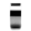 WildKlass Stainless Steel Ring High Polished Men Epoxy Jet-WildKlass Jewelry