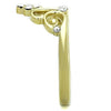 WildKlass Stainless Steel Ring IP Gold Women Top Grade Crystal Clear Crown-WildKlass Jewelry