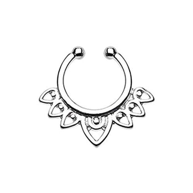 Acerose Filigree WildKlass Fake Septum Clip-On Ring-WildKlass Jewelry