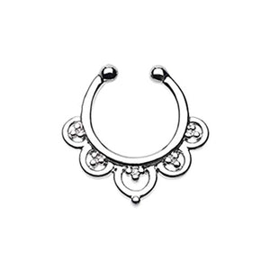 Imperial Filigree WildKlass Fake Septum Clip-On Ring-WildKlass Jewelry