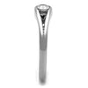 WildKlass Stainless Steel Ring High Polished (no Plating) Women AAA Grade CZ Clear-WildKlass Jewelry