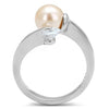 WildKlass Stainless Steel Ring High Polished Women Synthetic Light Peach-WildKlass Jewelry