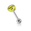 Good and Bad Words Barbell 316L Surgical Steel WildKlass Tongue Rings-WildKlass Jewelry