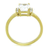 WildKlass Stainless Steel Ring IP Gold Women AAA Grade CZ Clear-WildKlass Jewelry