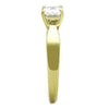 WildKlass Stainless Steel Ring IP Gold Women AAA Grade CZ Clear-WildKlass Jewelry