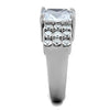 WildKlass Stainless Steel Ring High Polished (no Plating) Women AAA Grade CZ Clear-WildKlass Jewelry