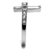 WildKlass Stainless Steel Ring High Polished Women AAA Grade CZ Clear-WildKlass Jewelry