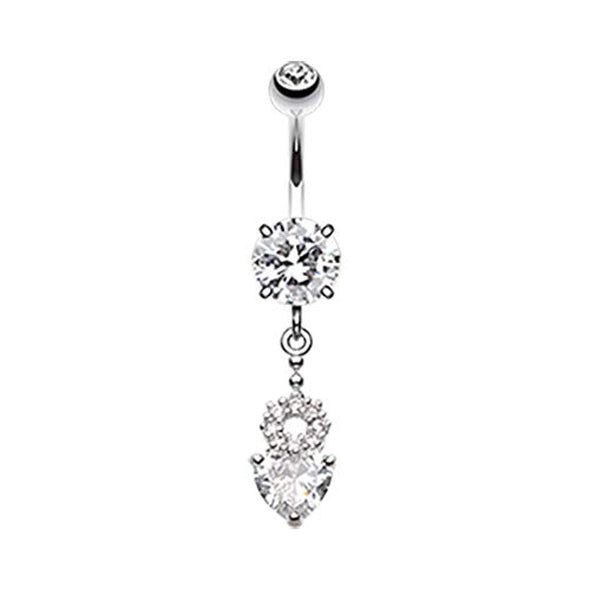 Halo Heart WildKlass Belly Button Ring-WildKlass Jewelry