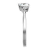 WildKlass Stainless Steel Ring High Polished Women AAA Grade CZ Clear-WildKlass Jewelry