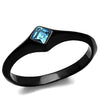 WildKlass Stainless Steel Ring IP Women Top Grade Crystal Sea Blue-WildKlass Jewelry