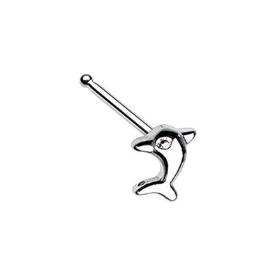 Dolphin WildKlass Nose Stud Ring-WildKlass Jewelry
