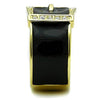 WildKlass Stainless Steel Novelty Ring IP Gold Women Top Grade Crystal Clear-WildKlass Jewelry