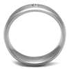 WildKlass Stainless Steel Ring High Polished Men AAA Grade CZ Clear-WildKlass Jewelry