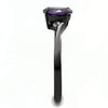 WildKlass Stainless Steel Ring IP Women AAA Grade CZ Amethyst-WildKlass Jewelry