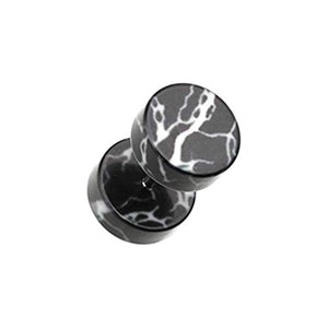 Lightning Thunder Acrylic WildKlass Fake Plug-WildKlass Jewelry