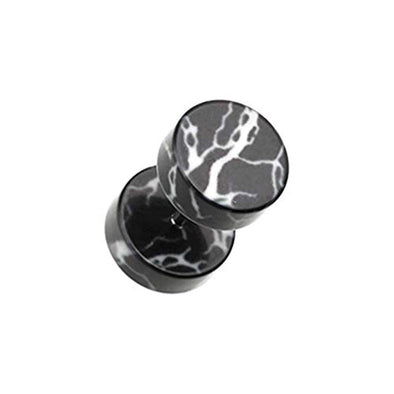 Lightning Thunder Acrylic WildKlass Fake Plug-WildKlass Jewelry